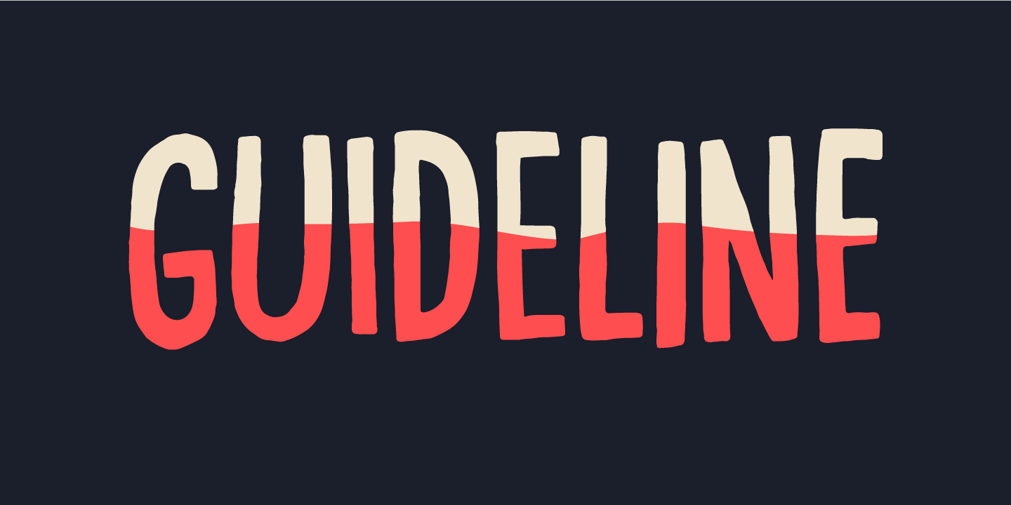 Beispiel einer Guideline-Schriftart